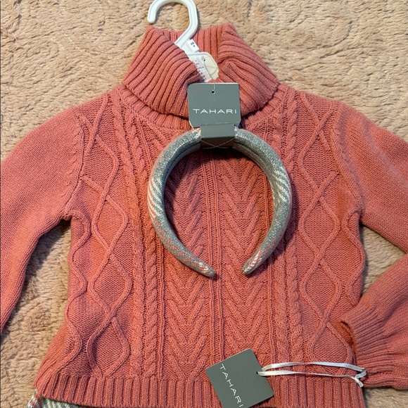 Tahari Coral Cable Knit Sweater for Kids - Picture 3 of 7